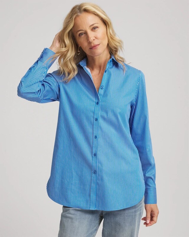 No Iron Classic Striped Shirt